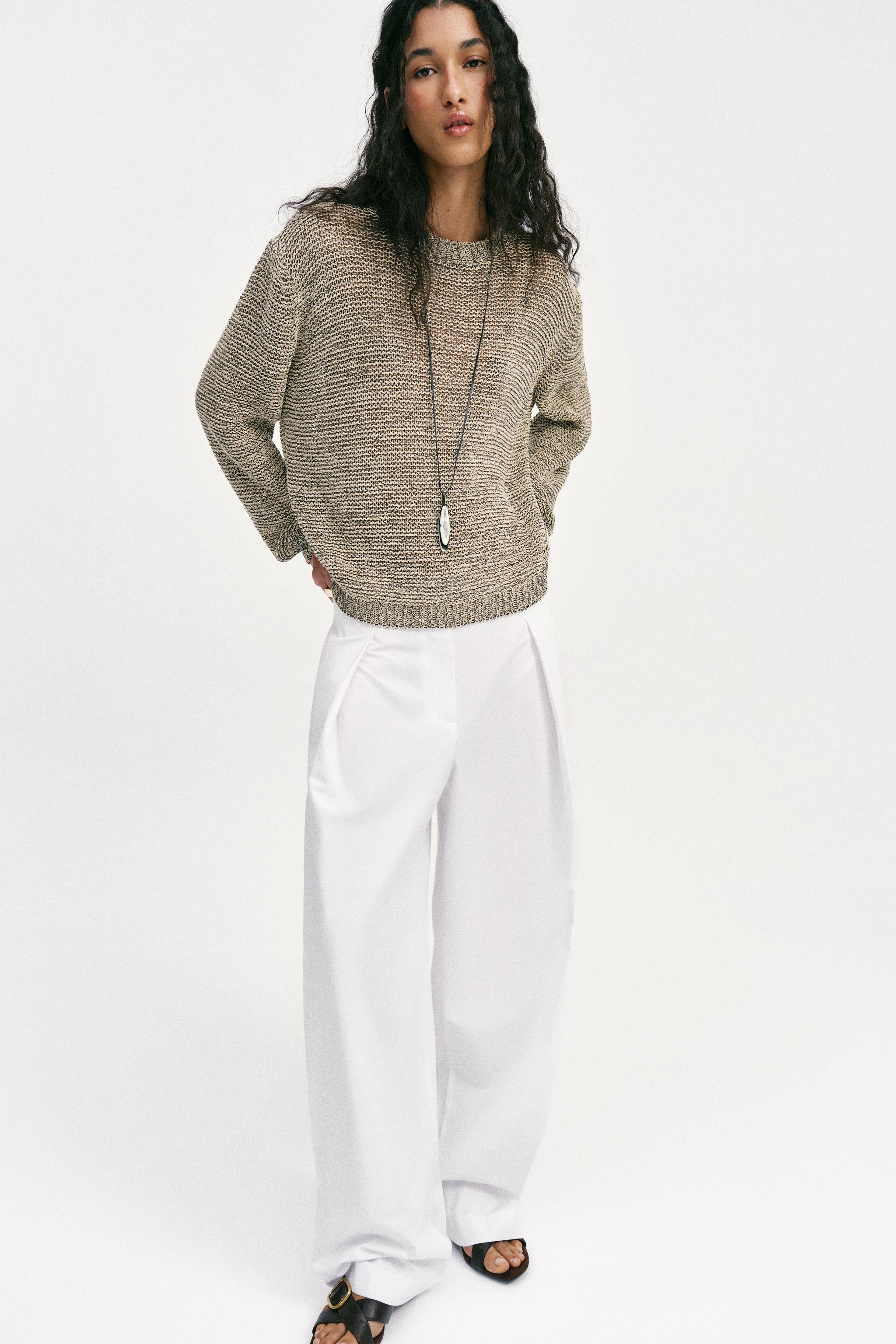 METALLIC THREAD KNIT JUMPER